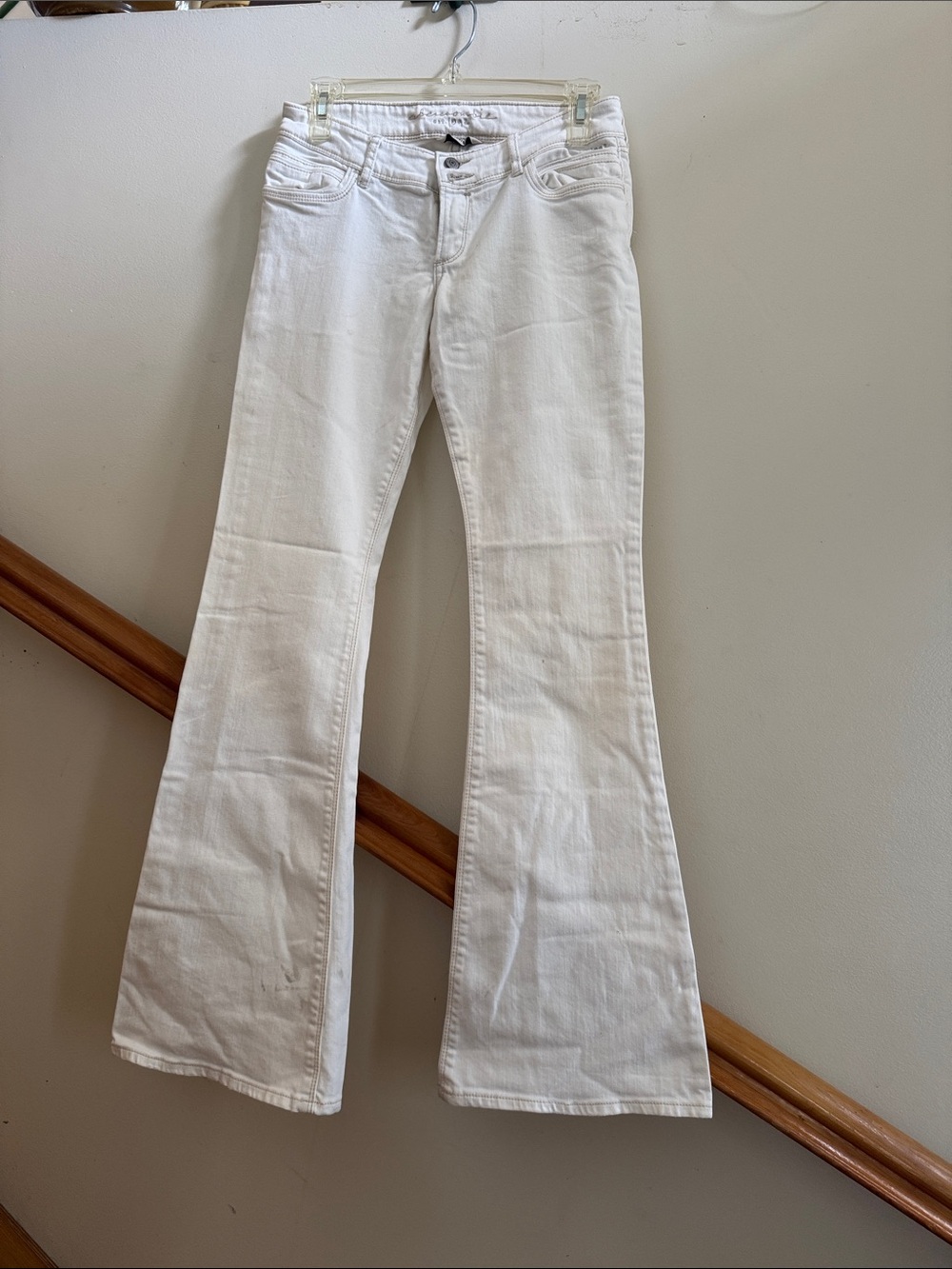Abercrombie & Fitch White Flare Jeans